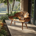 Natural Live Edge Wood Bench For Entryway Seating Area