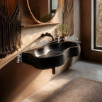 Farmhouse Solid Wood Wash Basin For Natural Bathroom Furniture Style