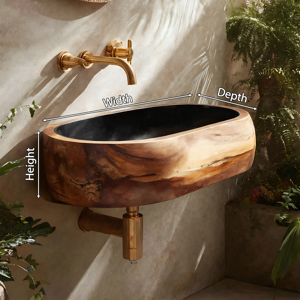 Farmhouse Wooden Vanity Sink For Bathroom Furniture Decor