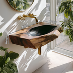 Mid Century Solid Wood Vanity Sink For Bathroom Furniture And Decor