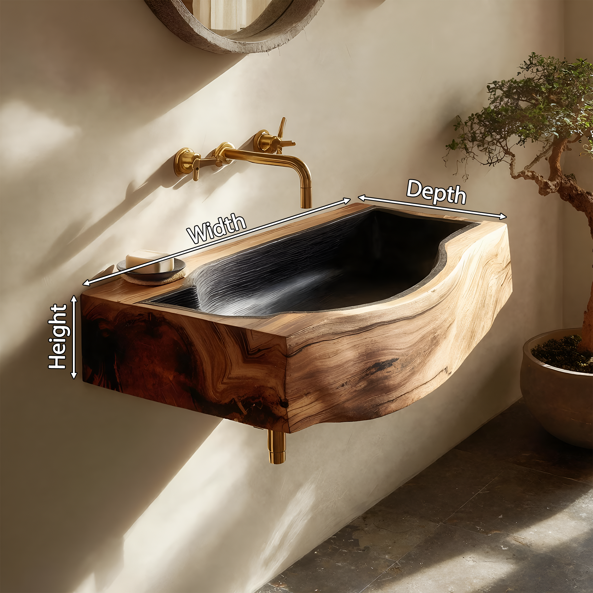 Modern Solid Wood Vanity Sink For Bathroom Decor And Furniture