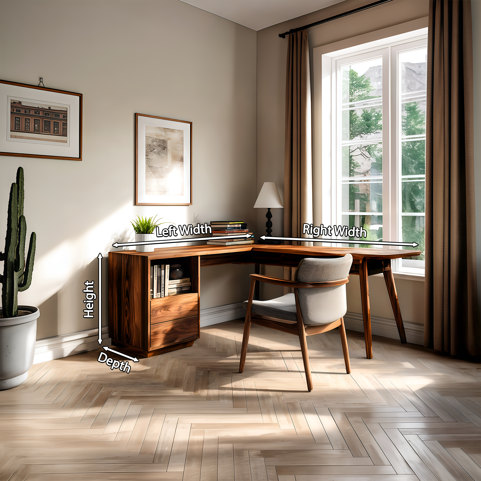 L Shaped Study Desk For Home Office