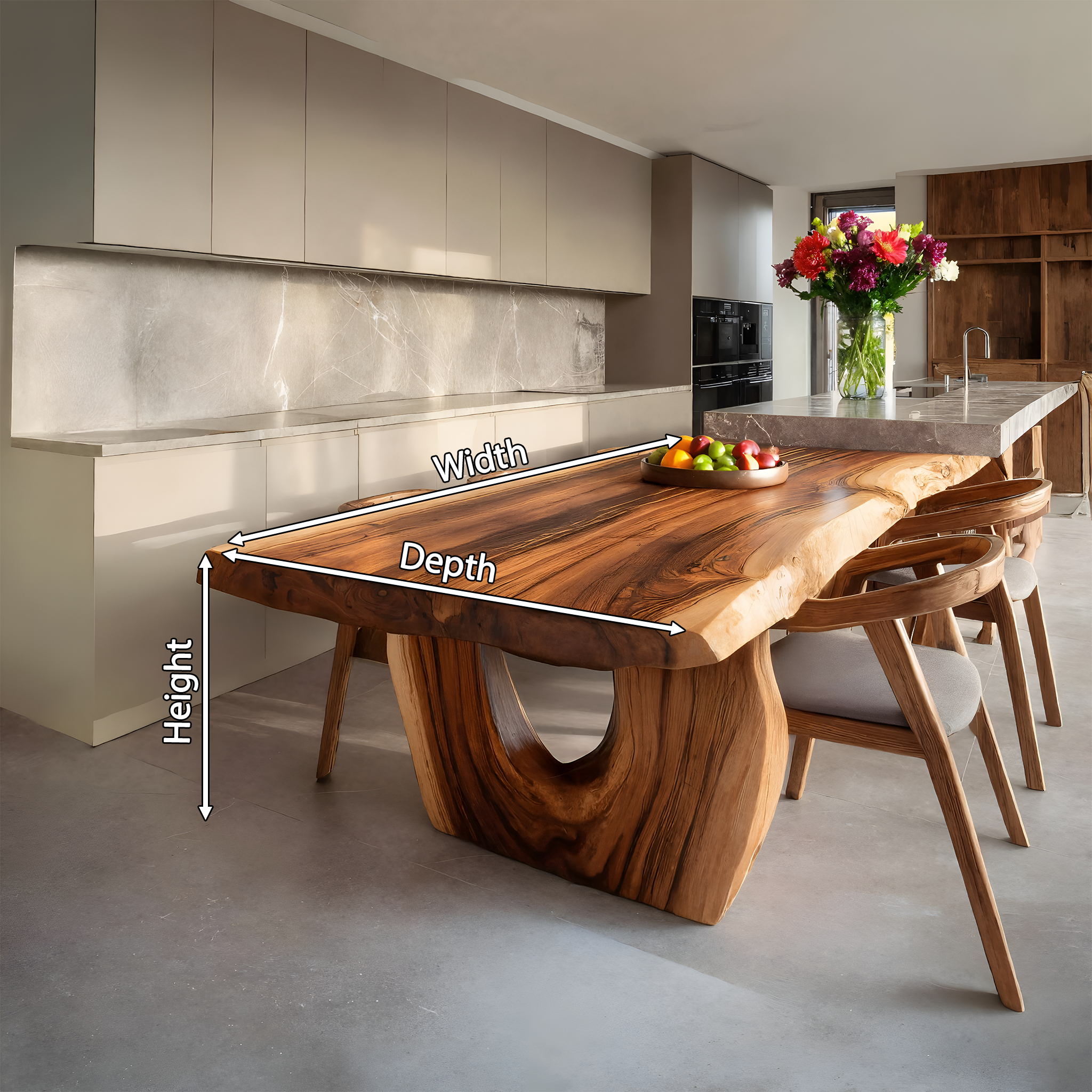 Modern Dining Table With Unique Base For Kitchen