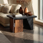 Modern Solid Wood End Table For Entryway Accent Table