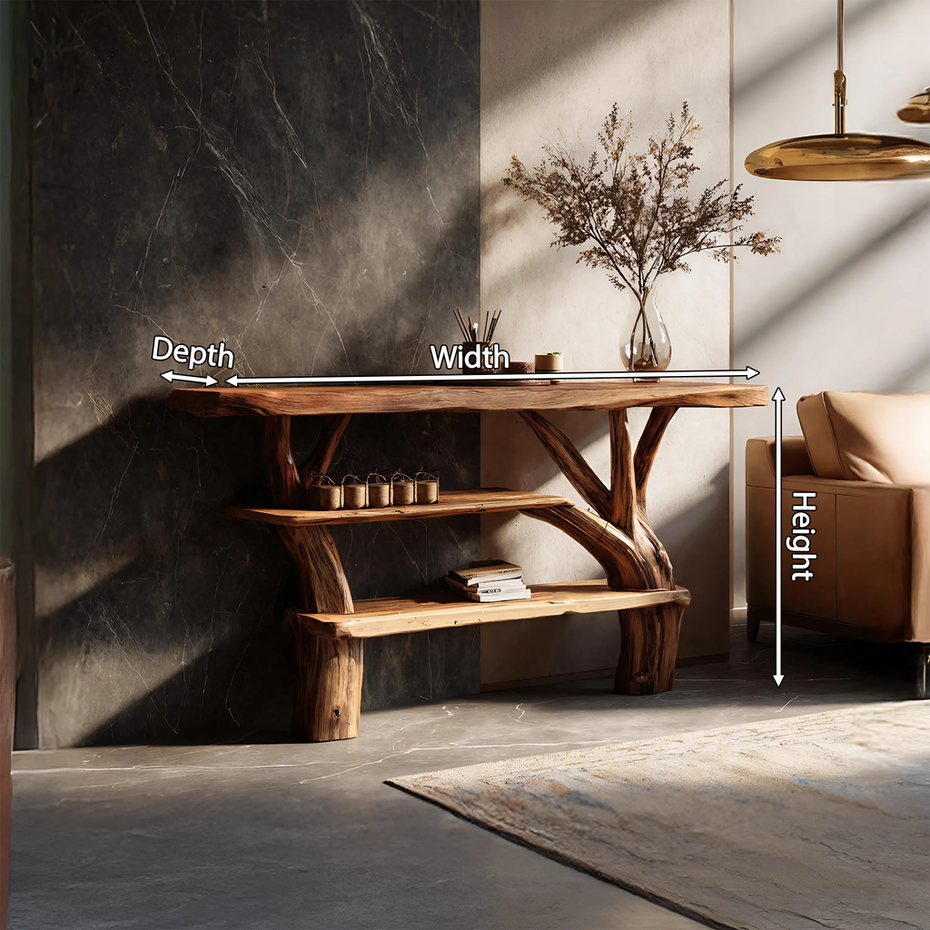Farmhouse Solid Wood Console Table For Living Room Furniture Decor