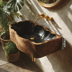 Mid Century Solid Wood Vanity Sink For Bathroom Interior Furniture Decor