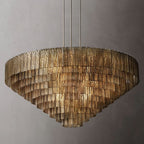Sirene Draped Glass Round Chandelier 65"