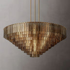 Sirene Draped Glass Round Chandelier 65"