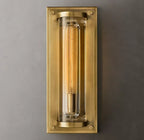 Savile Crystal Block Grand Round Wall Sconce