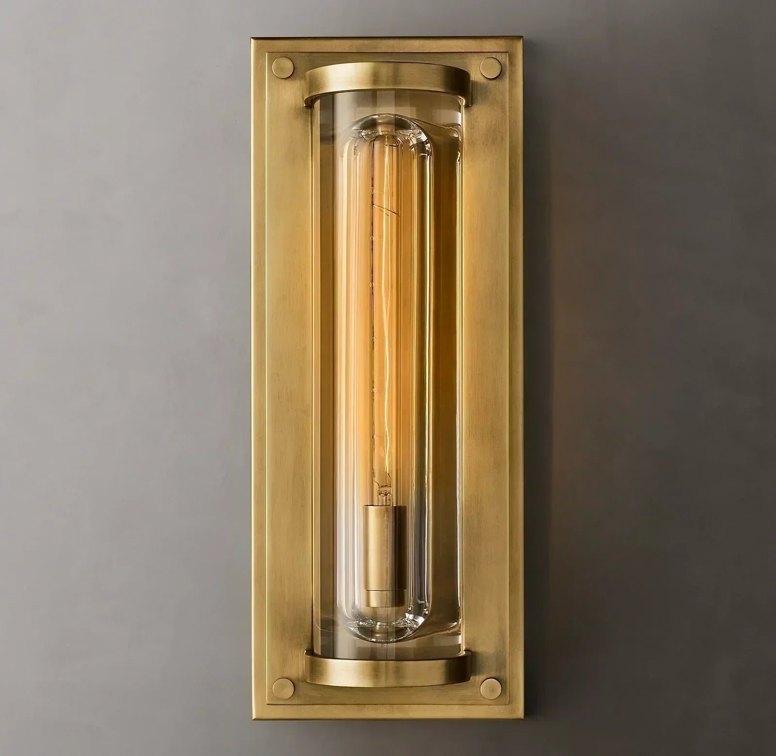 Savile Crystal Block Grand Round Wall Sconce