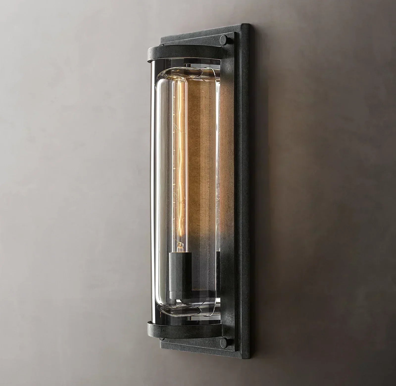 Savile Crystal Block Grand Round Wall Sconce