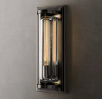 Savile Crystal Block Round Wall Sconce