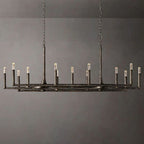 Thaddeus Artisan Forged Linear Chandelier 72"