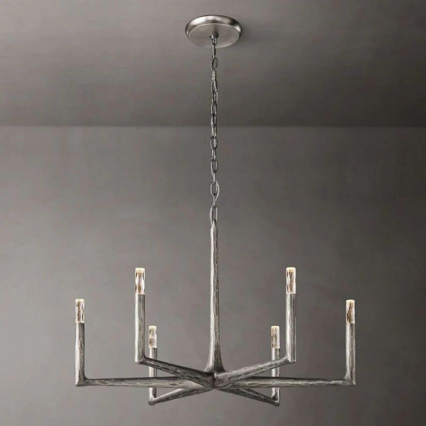 Thaddeus Artisan Forged Round Chandelier 36"