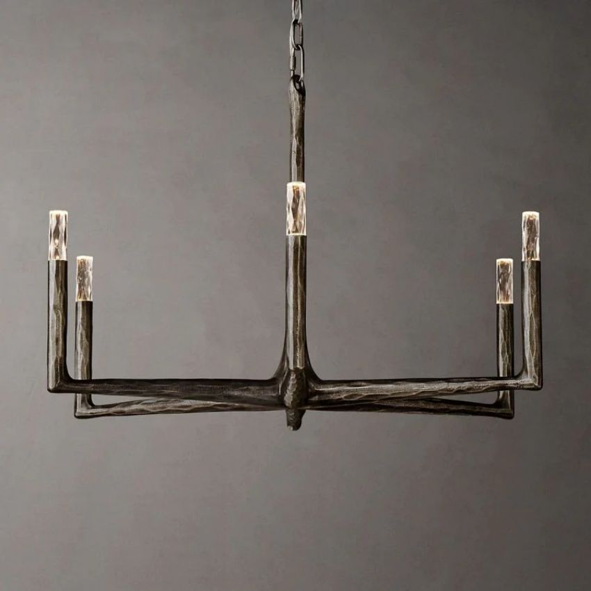Thaddeus Artisan Forged Round Chandelier 36"
