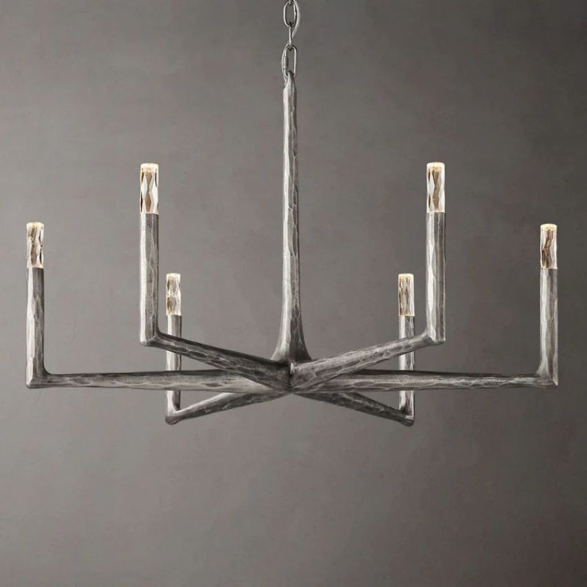 Thaddeus Artisan Forged Round Chandelier 36"