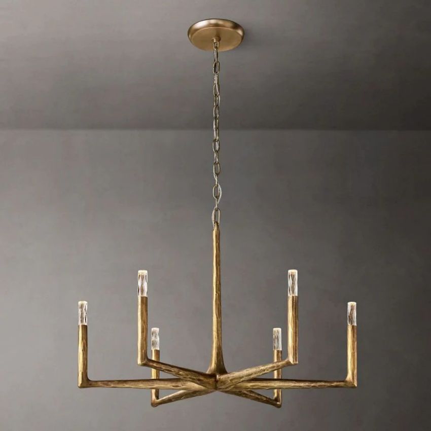 Thaddeus Artisan Forged Round Chandelier 36"