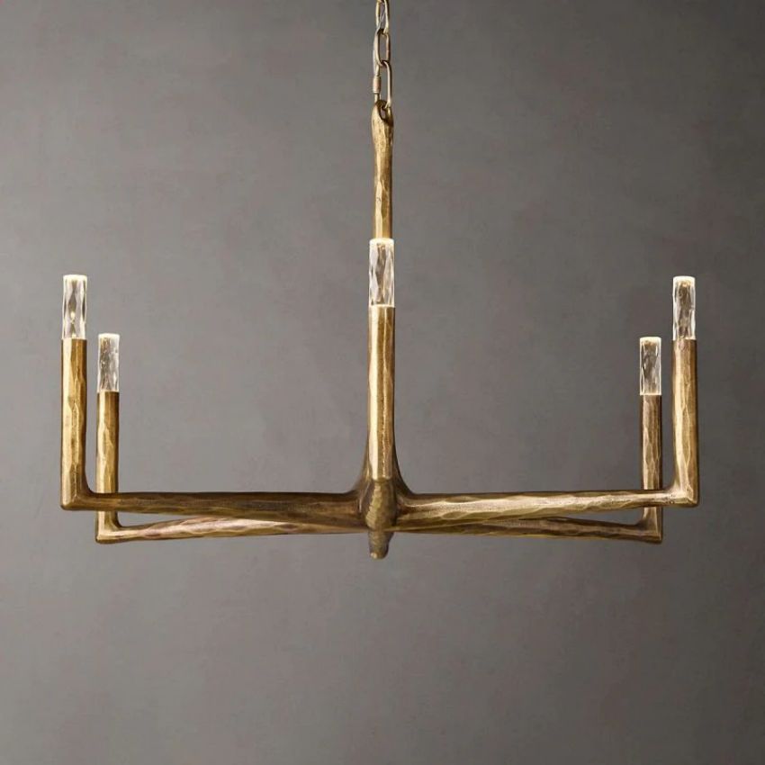 Thaddeus Artisan Forged Round Chandelier 36"