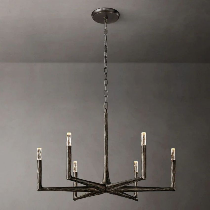Thaddeus Artisan Forged Round Chandelier 36"