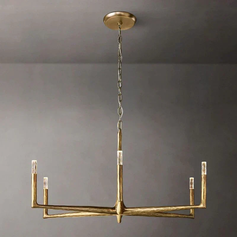 Thaddeus Artisan Forged Round Chandelier 48"