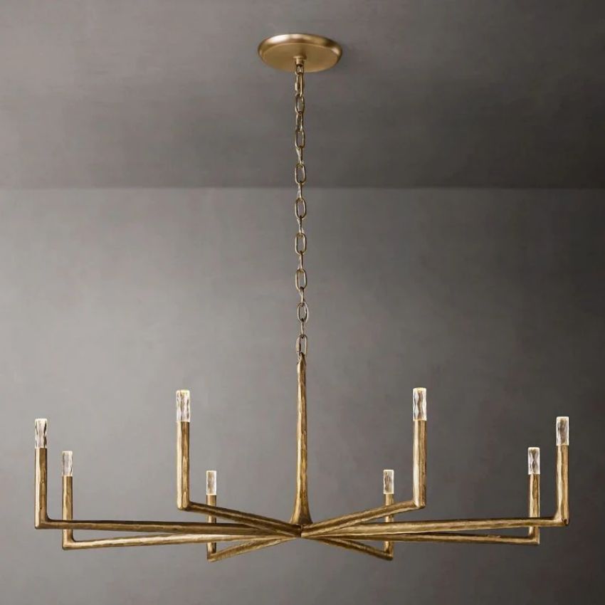 Thaddeus Artisan Forged Round Chandelier 60"