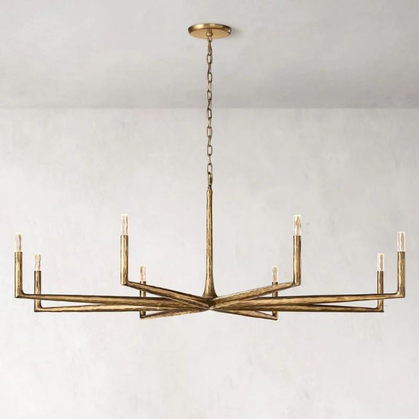 Thaddeus Artisan Forged Round Chandelier 72"