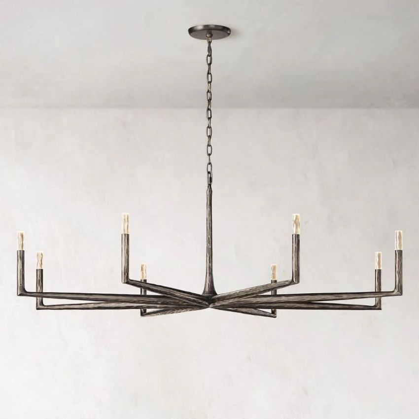 Thaddeus Artisan Forged Round Chandelier 72"