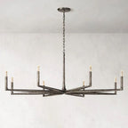 Thaddeus Artisan Forged Round Chandelier 72"