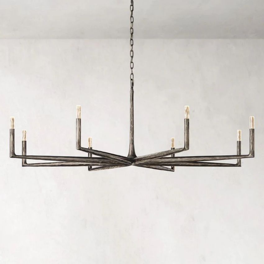 Thaddeus Artisan Forged Round Chandelier 72"