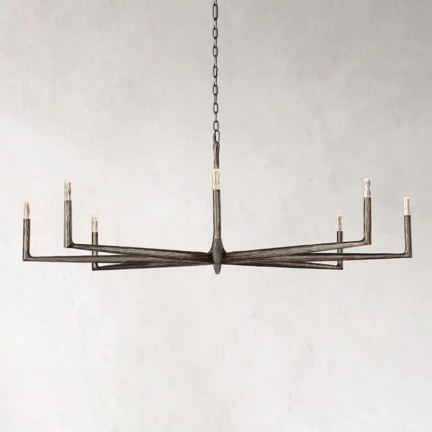 Thaddeus Artisan Forged Round Chandelier 72"