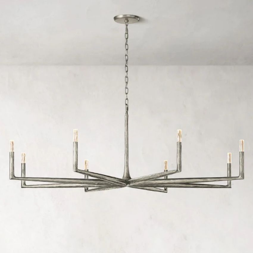 Thaddeus Artisan Forged Round Chandelier 72"