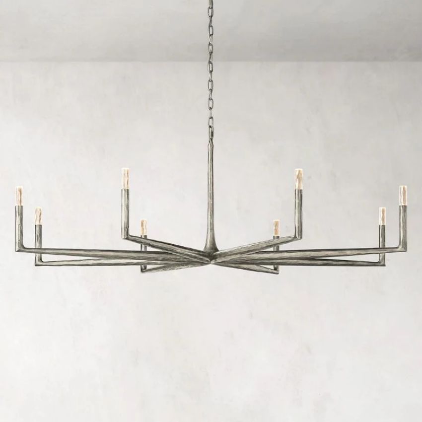 Thaddeus Artisan Forged Round Chandelier 72"