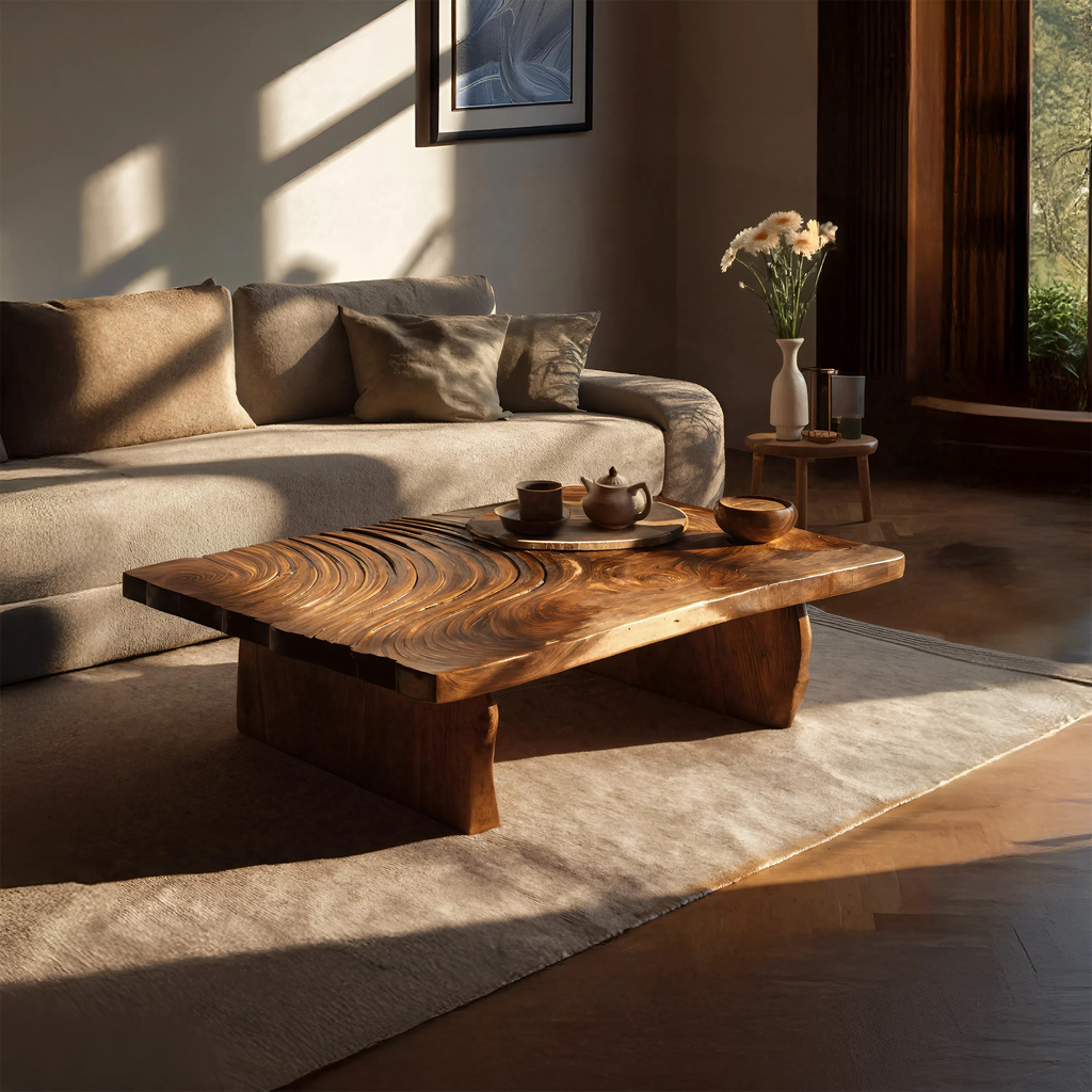 Mid Century Abstract Coffee Table For Living Room Decor