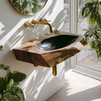 Mid Century Solid Wood Vanity Sink For Bathroom Furniture And Decor