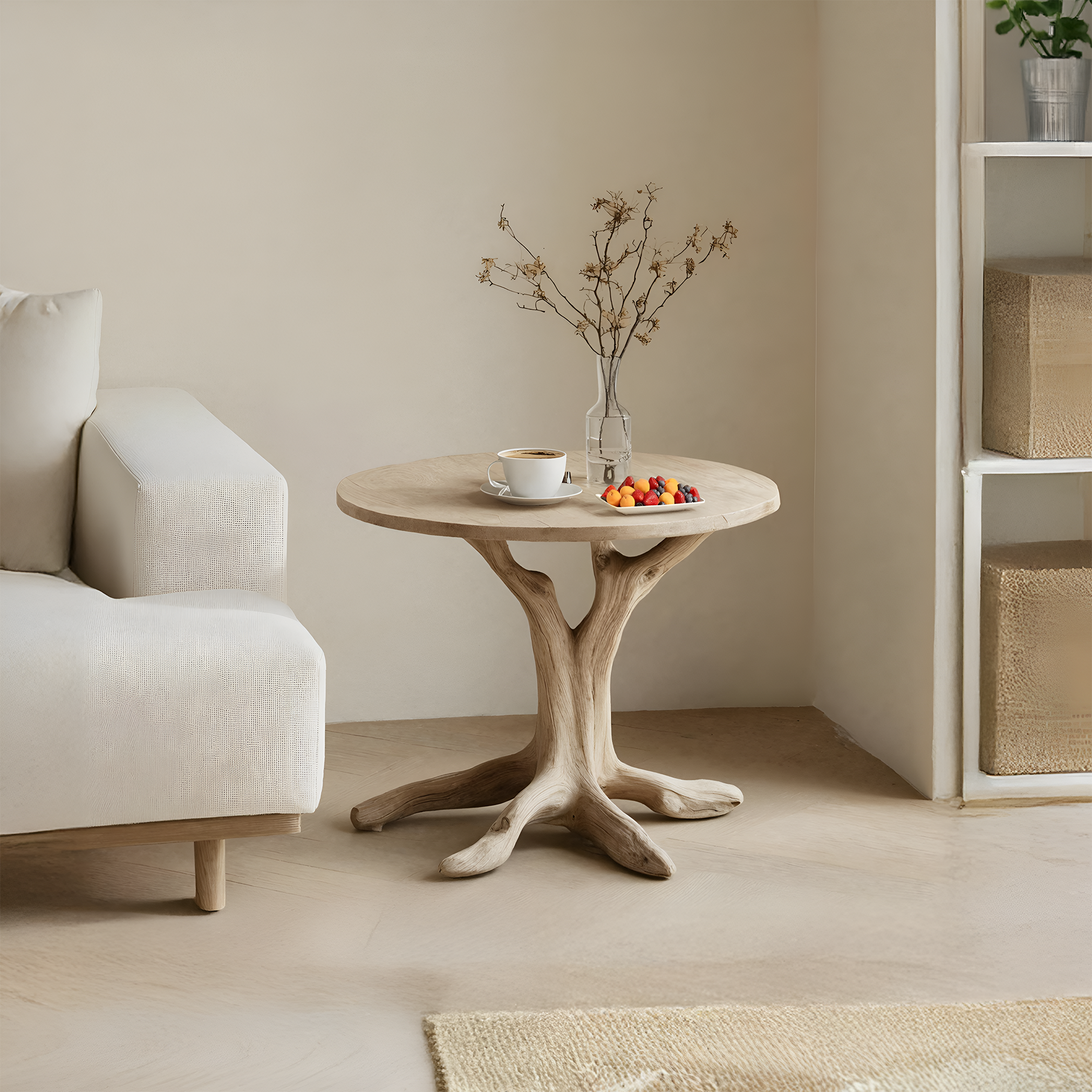 Rustic Wooden End Table For Furniture Decor Practical Living Room