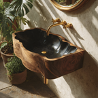 Mid Century Solid Wood Vanity Sink For Bathroom Interior Furniture Decor