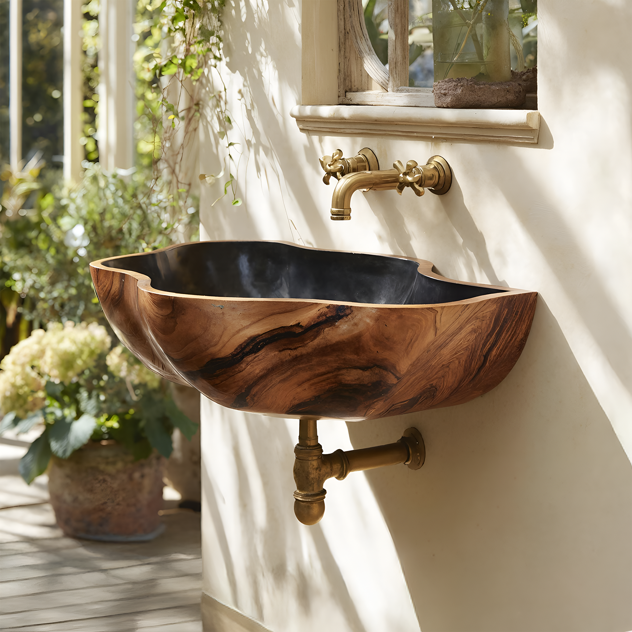 Mid Century Wooden Vanity Sink For Bathroom Decor And Furniture
