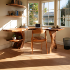 Mid Century Wooden Work Desk For Home Office Interior Design