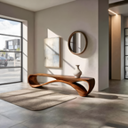 Modern Curved Bench Sculpture For Hallway Furniture