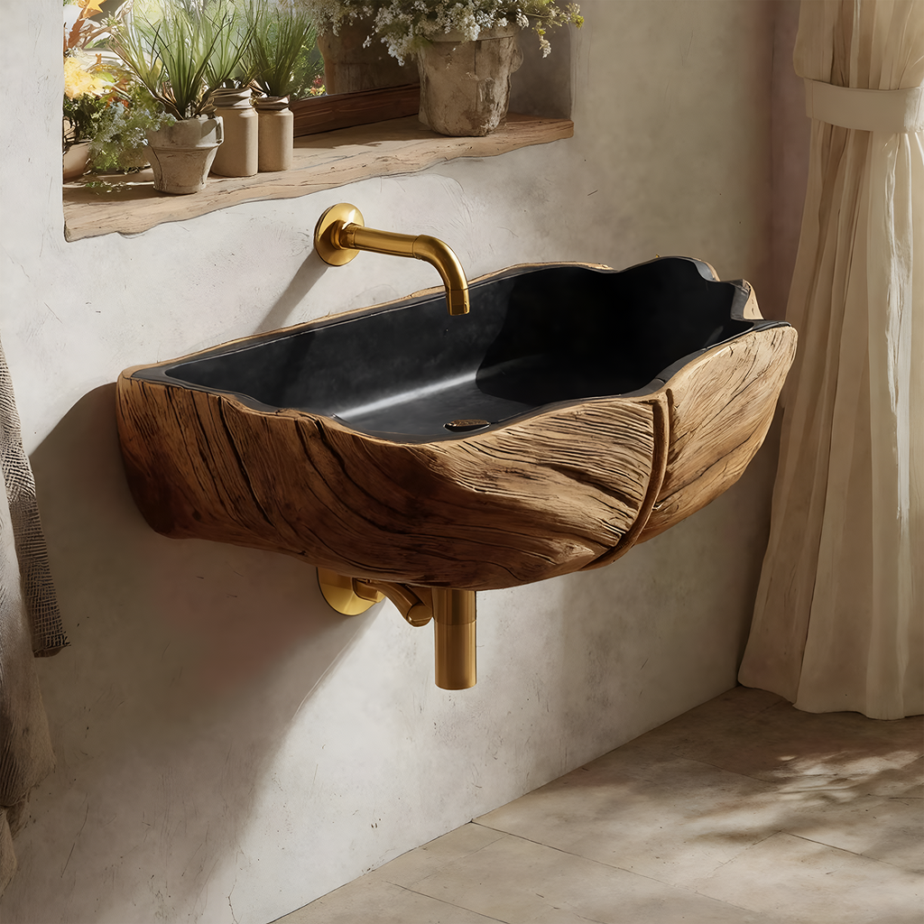 Farmhouse Solid Wood Vanity Sink For Traditional Bathroom Decor