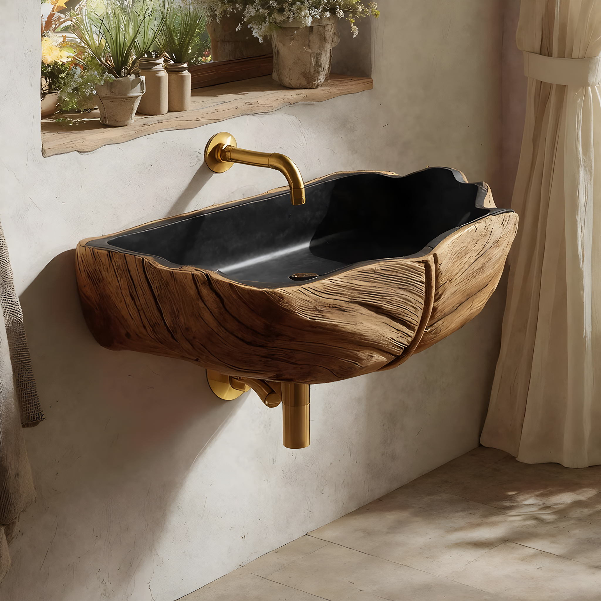 Farmhouse Solid Wood Vanity Sink For Traditional Bathroom Decor