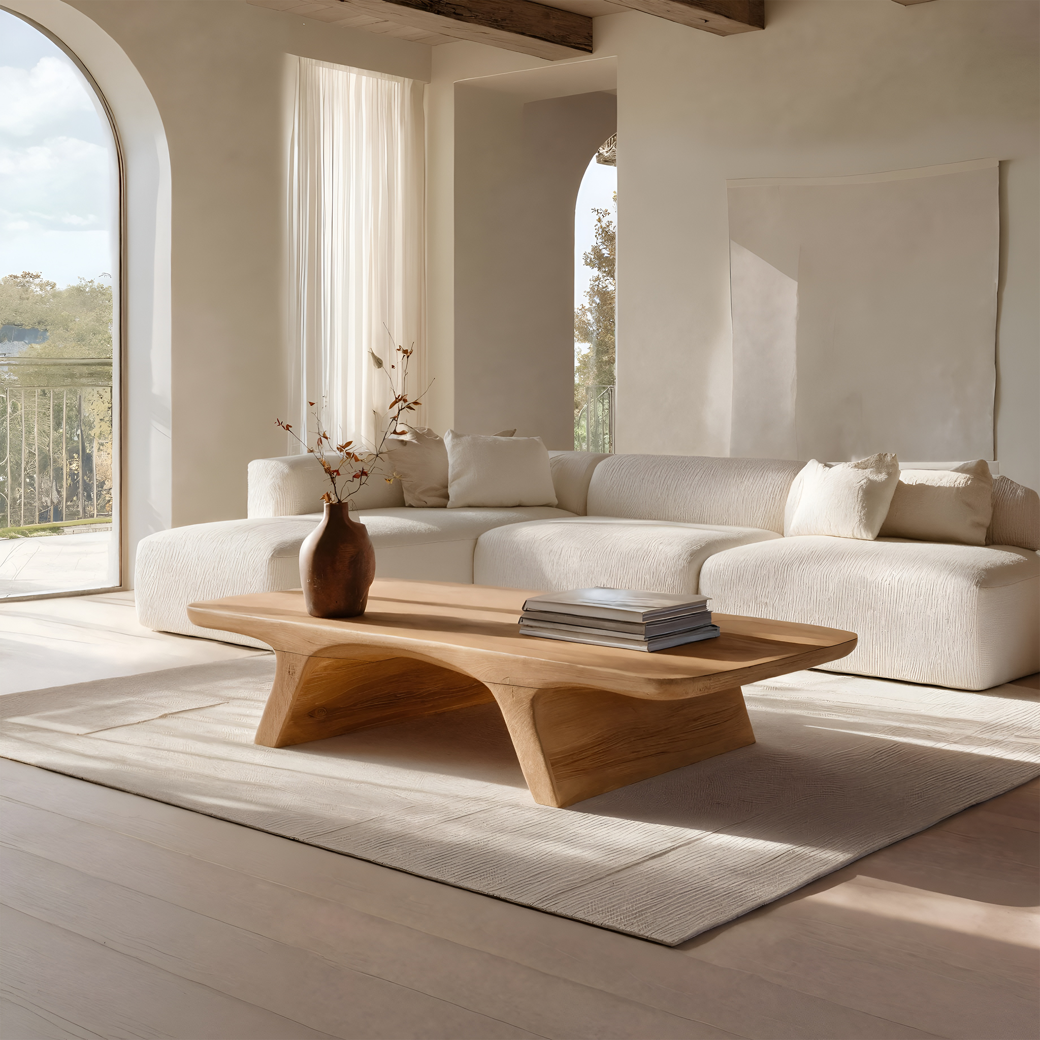 Organic Sculptural Coffee Table For Living Room