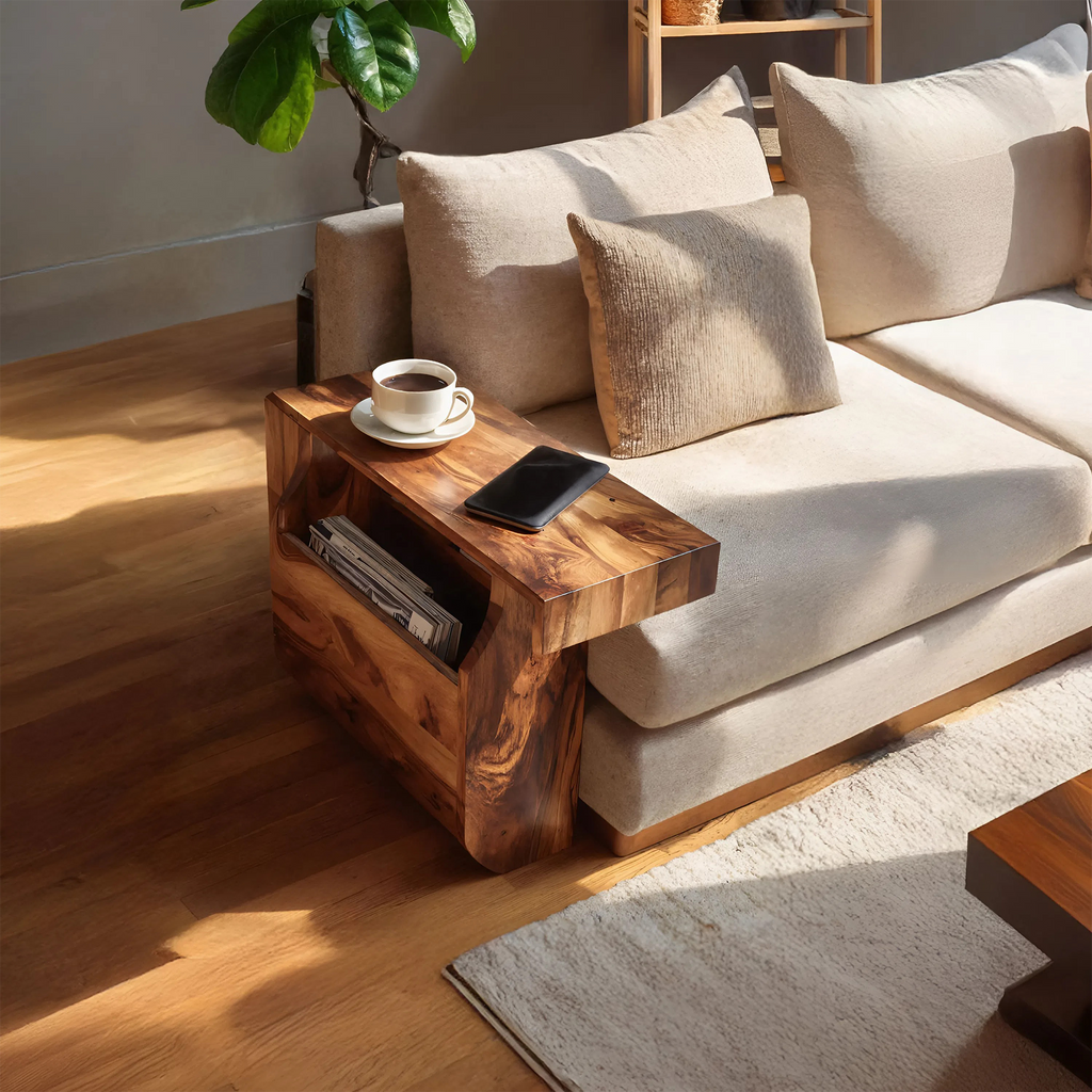 Farmhouse Solid Wood Armrest For Living Room Design