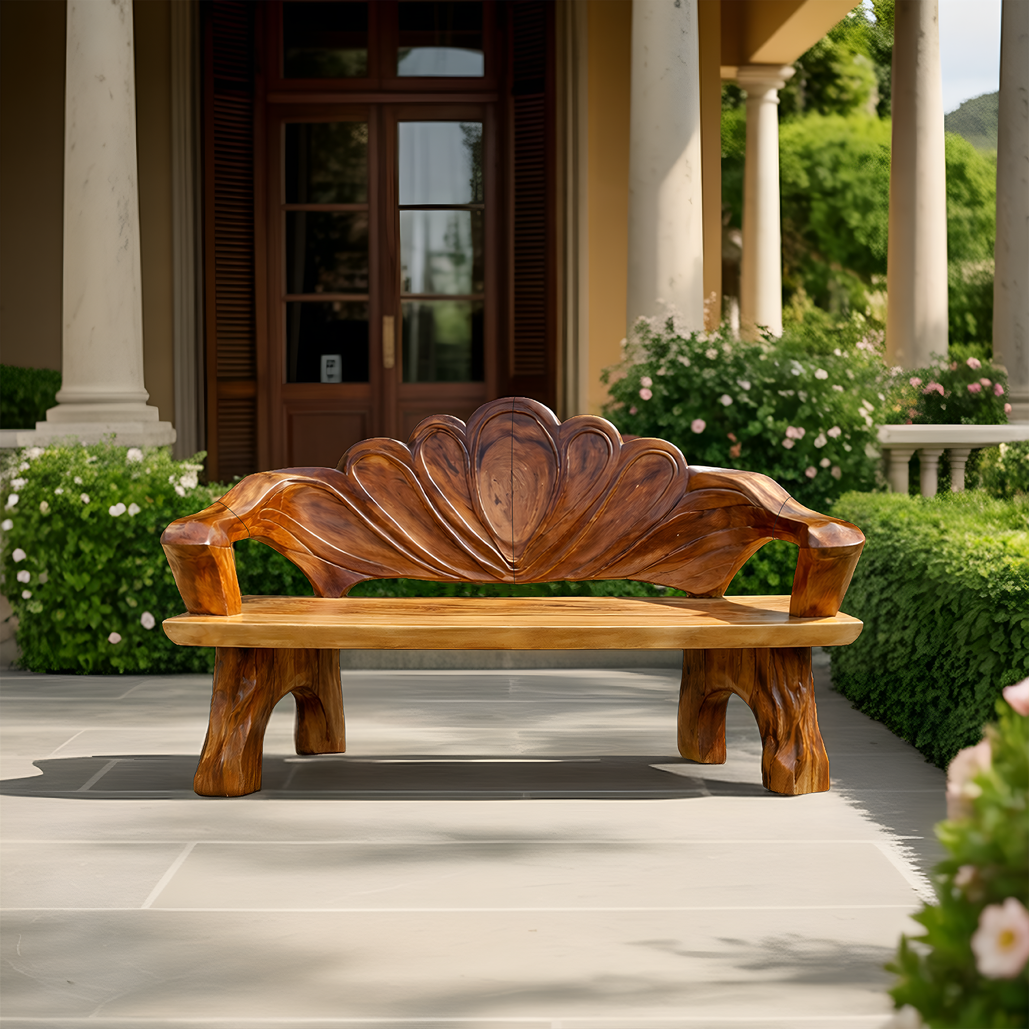 Handmade Live Edge Entryway Bench For Hallway Seating