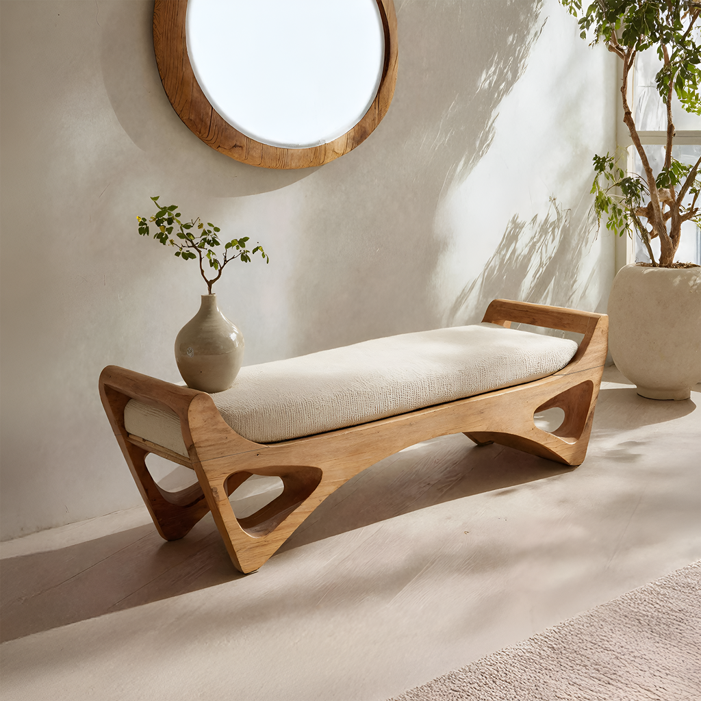 Handcrafted Bedroom Bench For Functional Furniture Styling