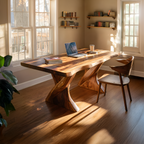 Farmhouse Solid Wood Desk For Minimalist Bedroom Decor