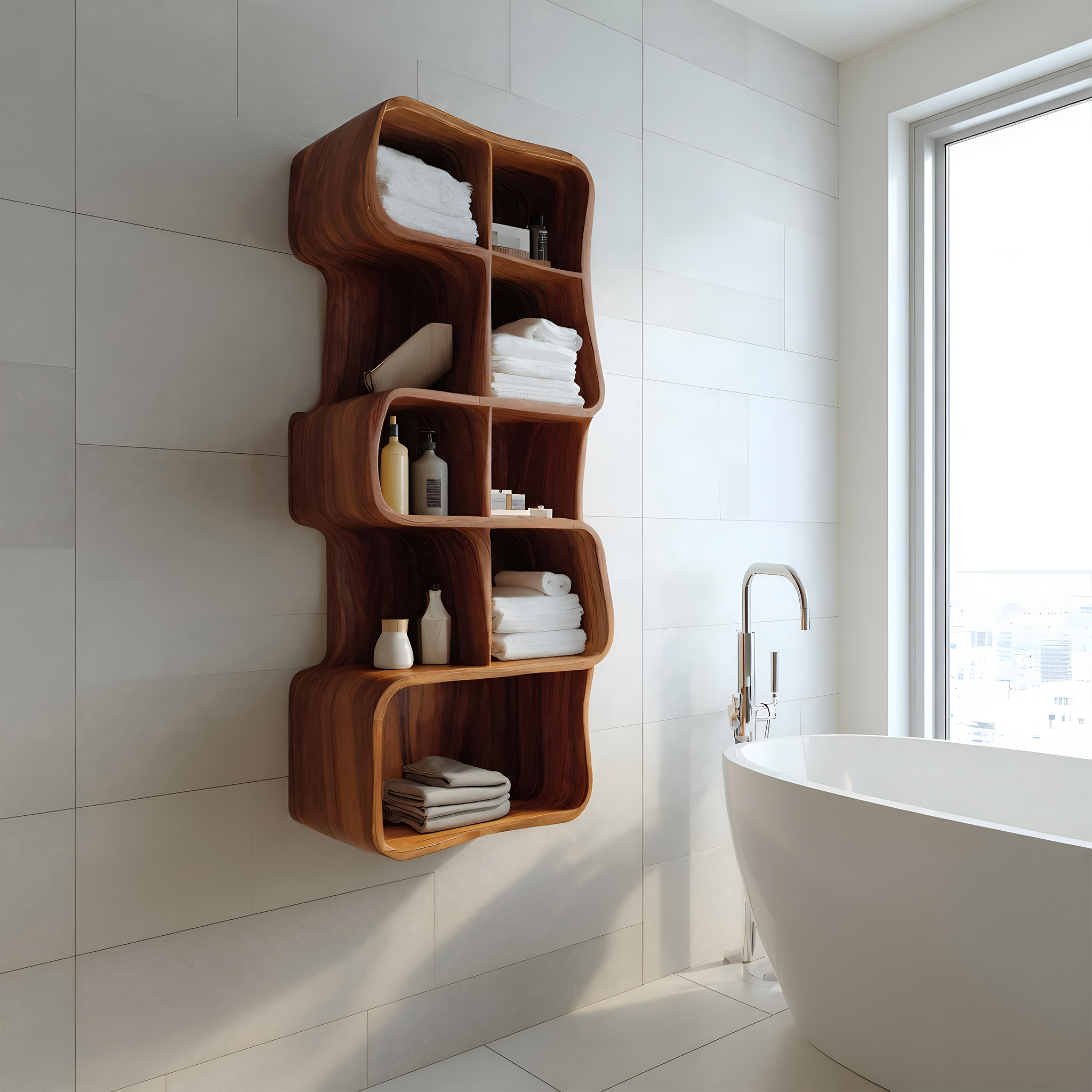 Minimal Wall Bathroom Shelf For Bathroom Interior