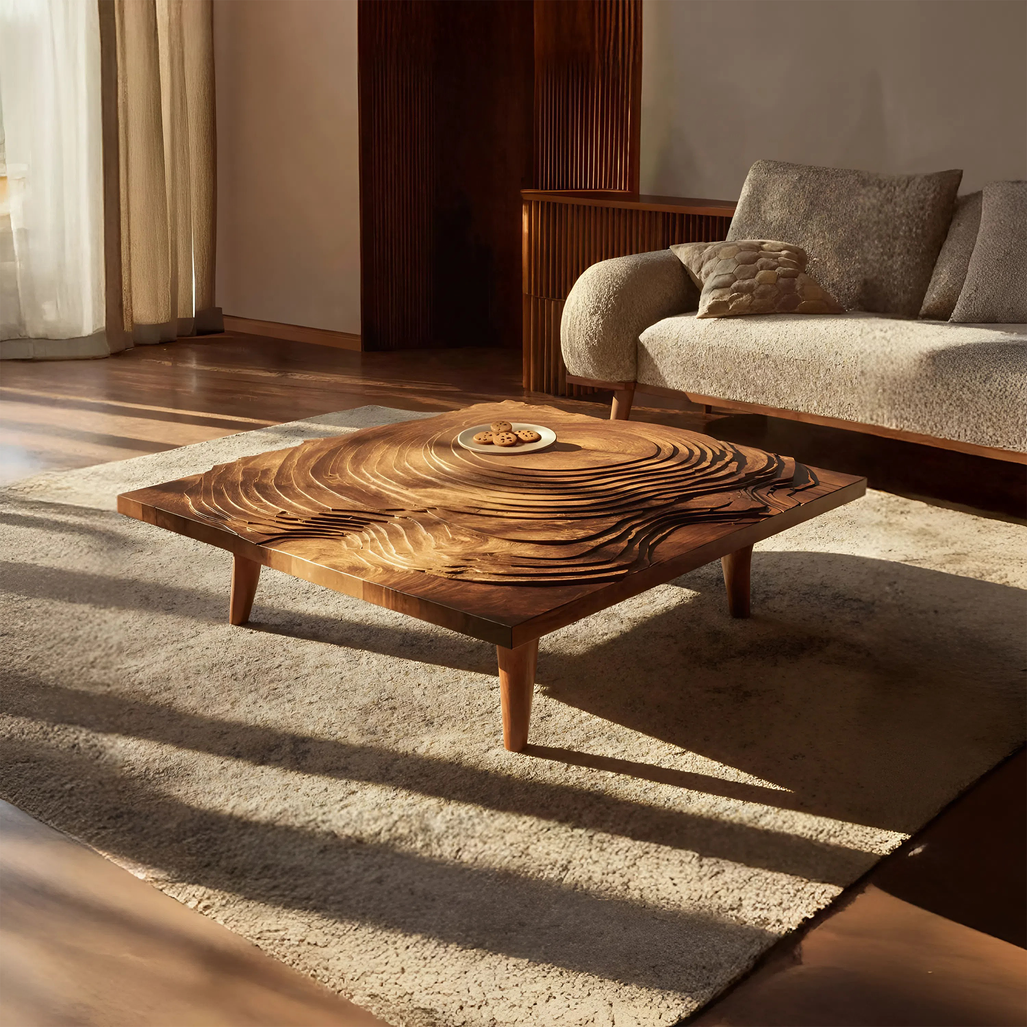 Handcrafted Irregular Coffee Table For Entryway Design
