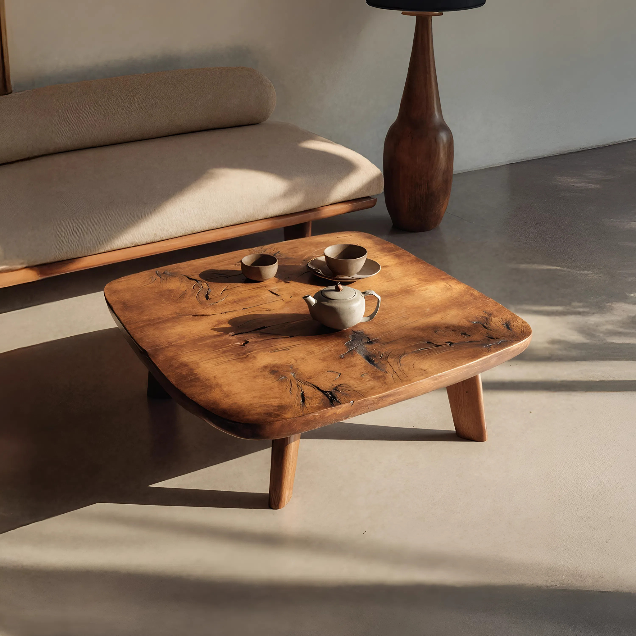 Modern Live Edge Coffee Table For Living Room Decor