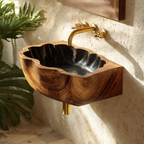 Handcrafted Solid Wood Vanity Sink For Modern Bathroom Decor